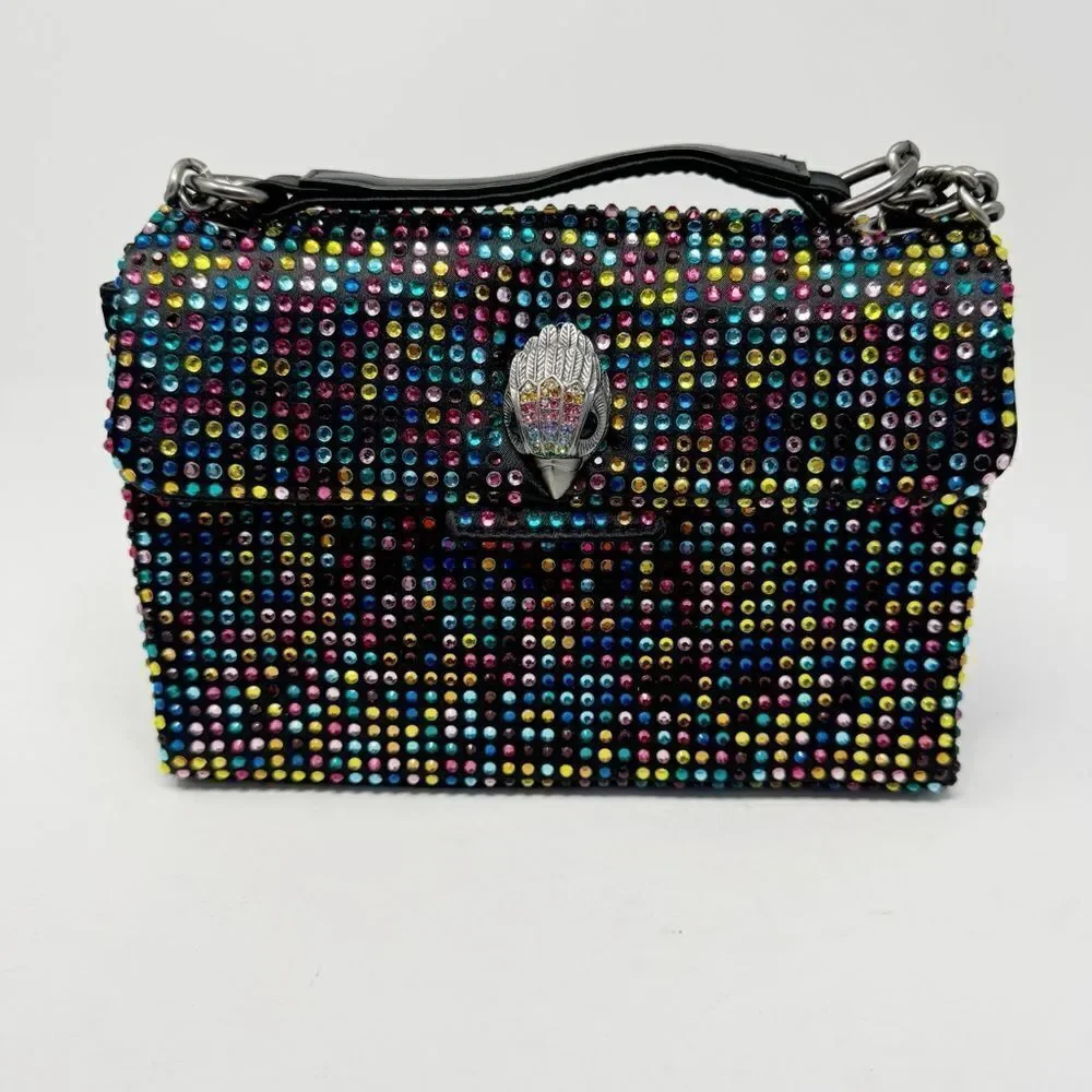 KURT GEIGER | The Kensington Rhinestoned Multicolor Two Way Bag Crystal Eagle